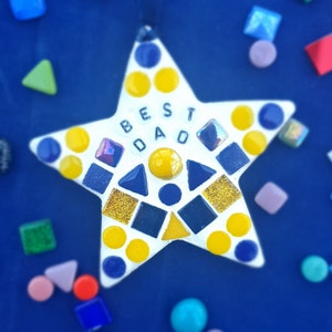 Make a Mosaic Star Craft Kit - Any Colour Combination, Thank you gift, Party Bags, Personalised, Make your own image 4
