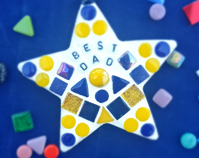 Make a Mosaic Star Craft Kit - Any Colour Combination, Thank you gift, Party Bags, Personalised, Make your own