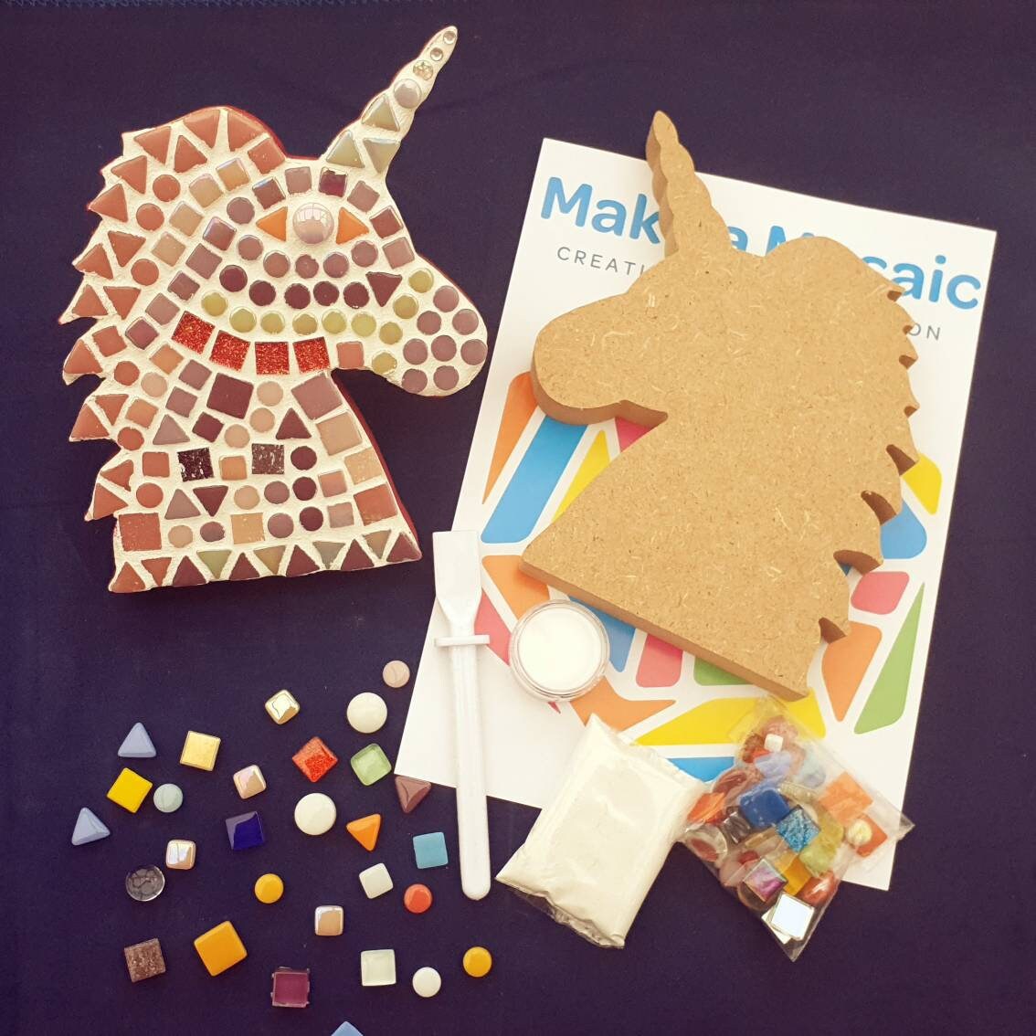 Make a Mosaic Unicorn DIY Craft Kit Birthday Girl Mosaic Kit
