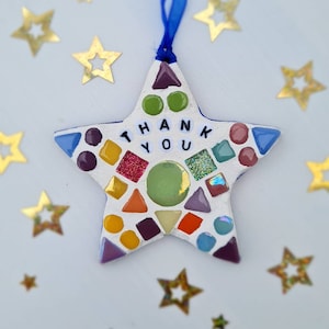 Make a Mosaic Star Craft Kit - Any Colour Combination, Thank you gift, Party Bags, Personalised, Make your own image 1