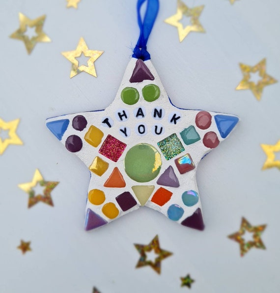 Make a Mosaic Star Craft Kit - Any Colour Combination, Thank you gift, Party Bags, Personalised, Make your own