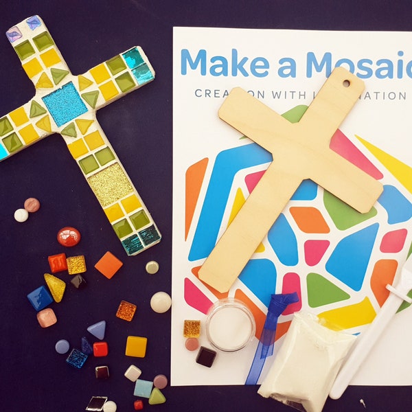 Make a Mosaic Christian Cross Craft Kit