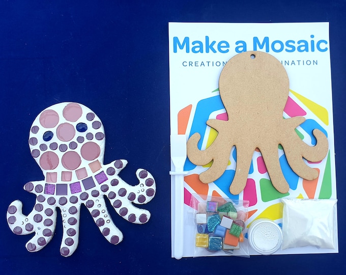 Make a Mosaic Octopus Craft Kit -  Under the Sea - Any colour combination
