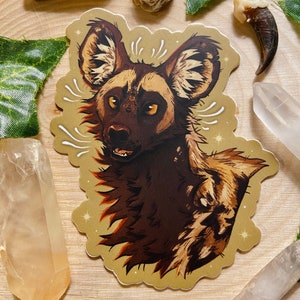 African Wild Dog & Bee Sticker