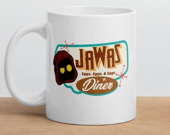 Jawa’s Diner White Glossy Coffee Mug Utini