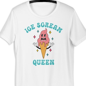 Vintage Ice Scream Queen Unisex t-shirt, Scream Queen Tee, Ice Scream Queen Shirts, Ice Cream Horror, Scream Queen Gift, Horror Fanatics