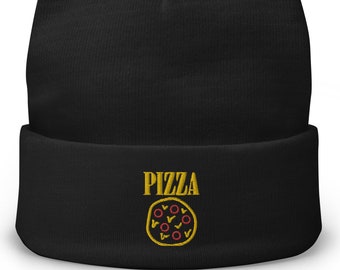 90s Pizza Spirit Grunge Embroidered Beanie