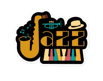 Jazz Soul Stickers, Saxophon Sticker, Jazz Aufkleber, Jazz Musik Sticker, Jazz Aufkleber, Trompeter, Entspannender Jazz Sticker