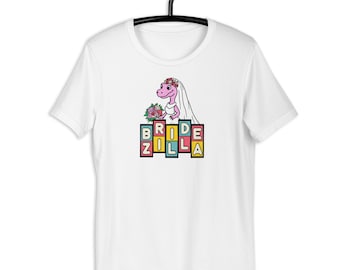 Camiseta unisex Bride Zilla 1950 Retro Bride, Camiseta Bridezilla, Novia divertida, Futura camiseta, Camisa de fiesta nupcial, Camisa de boda