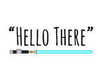 Hola pegatinas sin burbujas, Hola, pegatina Kenobi, pegatina Jedi, pegatina Tatooine, Maestro Jedi, pegatina WDW