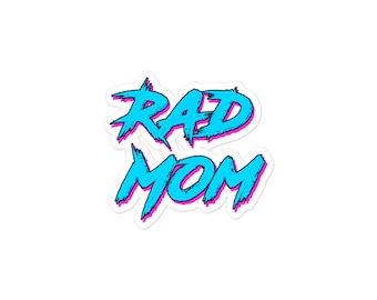 Rad Mom Sticker, Cool Mommy Stickers, Retro Mom Sticker, Mom Gifts, Radical Mommy Stickers, Cool Wife Sticker