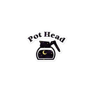 Adesivo de café Pot Head Galaxy, adesivo engraçado de maconheiro