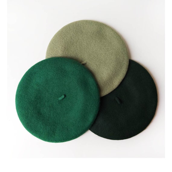 100% Wool Felt Berets Adult One Size 