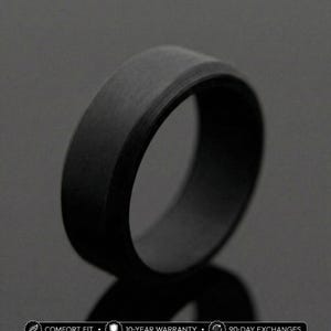 8 mm zwarte siliconen trouwring - rubberen uniseks ring, flexibele zachte siliconen band voor dagelijks gebruik | Rubberen trouwring