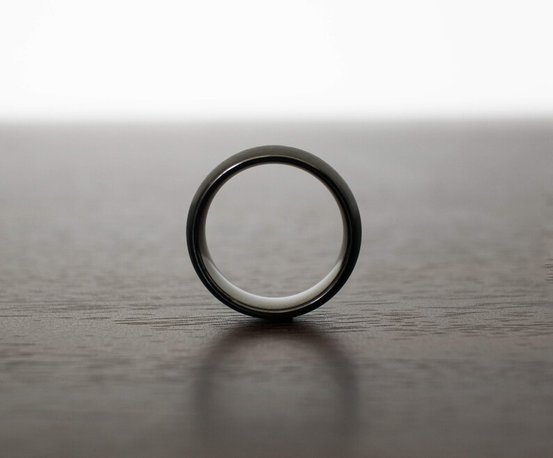 Obsidian Ring Tungsten Carbide mens wedding band wedding ...