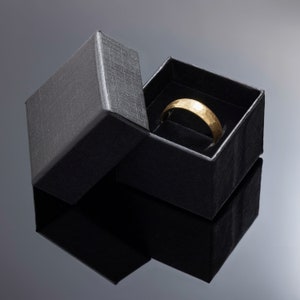 Gold Hammered Tungsten Wedding Band Ring in 6mm Width image 4