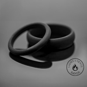 Fedi nuziali in silicone nero per coppia, fasce fitness da 2 mm/6 mm in grigio, nero e bianco