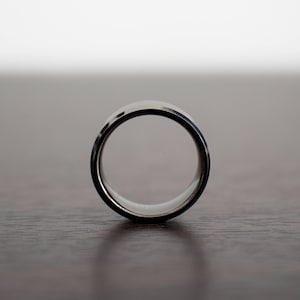 Gunmetal Tungsten Ring Men's Band, Obsidian Style Coffee, Mens Wedding Ring, Wedding Band, Sand Blasted Tungsten Carbide, 8mm width image 2