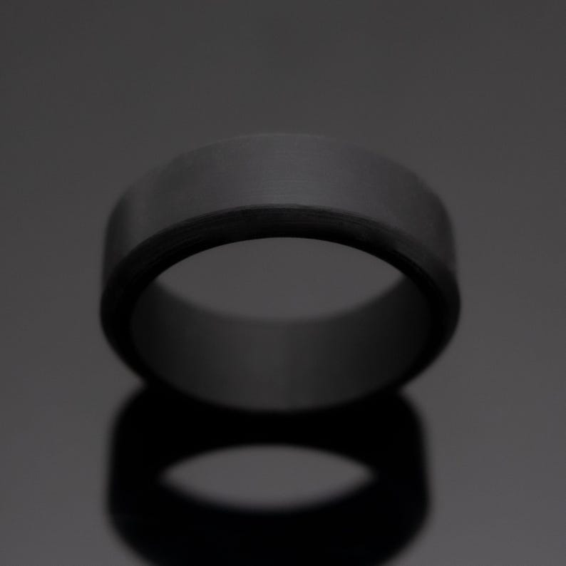8mm Black Silicone Wedding Band – Flexible Rubber Ring for Active Wear, Comfort Fit image 6