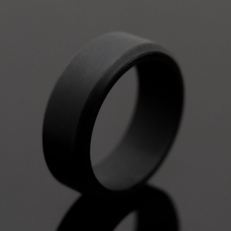 8mm Black Silicone Wedding Band – Flexible Rubber Ring for Active Wear, Comfort Fit image 7
