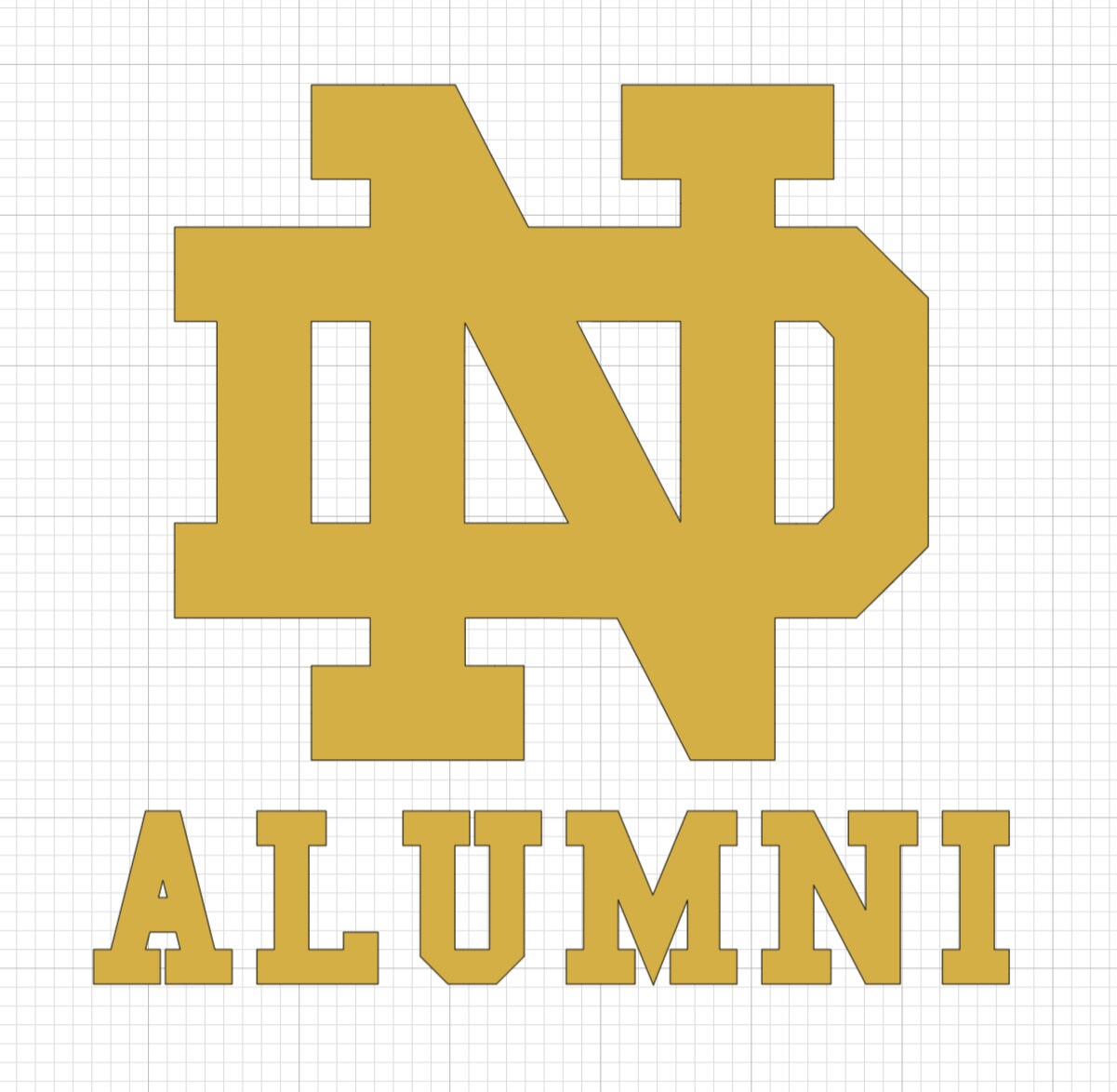 ND Notre Dame Wall Decal Fighting Irish Logo NCAA Football Decor Sport