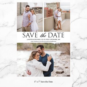 3 photo classic Save the Date Digital 5&quot;x7&quot;