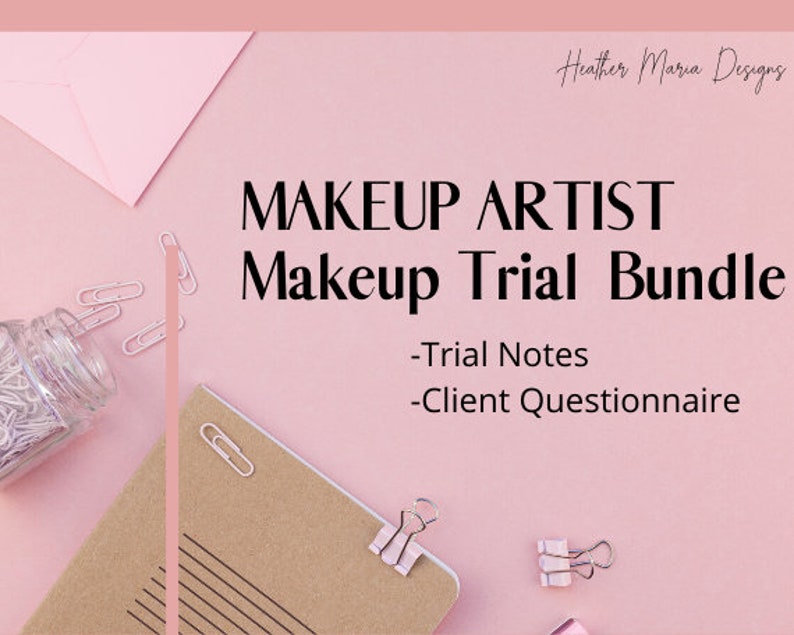 Makeup Artist Client Questionnaire & Makeup Trial Notes Bundle Etsy