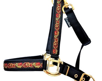 Horse Halter Personalized • "Marie Antoinette" • horse halter Shetlandpony size • headcollar for horses • padded horse halter •