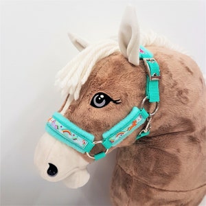 halter hobbyhorse mint &quot;Unicorn&quot; headcollar for hobbyhorse mint with unicorn braid halter for hobbyhorse with unicorn braid