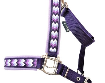horse halter • "Lacy" • horsehalter full size • headcollar for horses full • horse halter purple