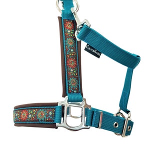 halter headcollar size Cob &quot;Sun&quot; headcollar for cob halter for horses headcollar cob green halter for horses size L with name