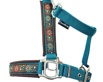 halter headcollar size Cob &quot;Sun&quot; headcollar for cob halter for horses headcollar cob green halter for horses size L with name