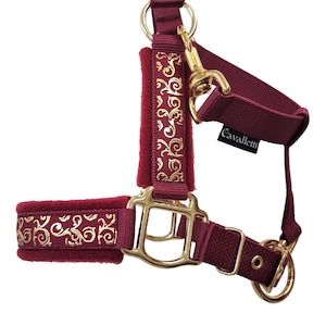 horse halter drafthorse size &quot;Guinevere&quot; headcollar for horses xxl size gold glitter halter for horses gold glitter headcollar with name