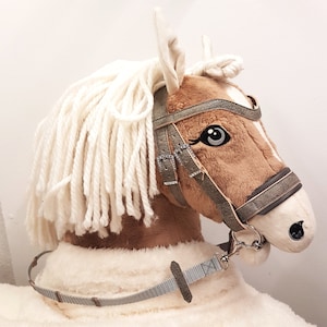 hobbyhorse bridle &quot;Amsterdam&quot; hobby horse bridle with glitter buckles and reins