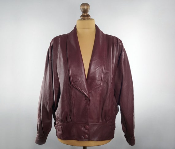 Vintage red leather jacket