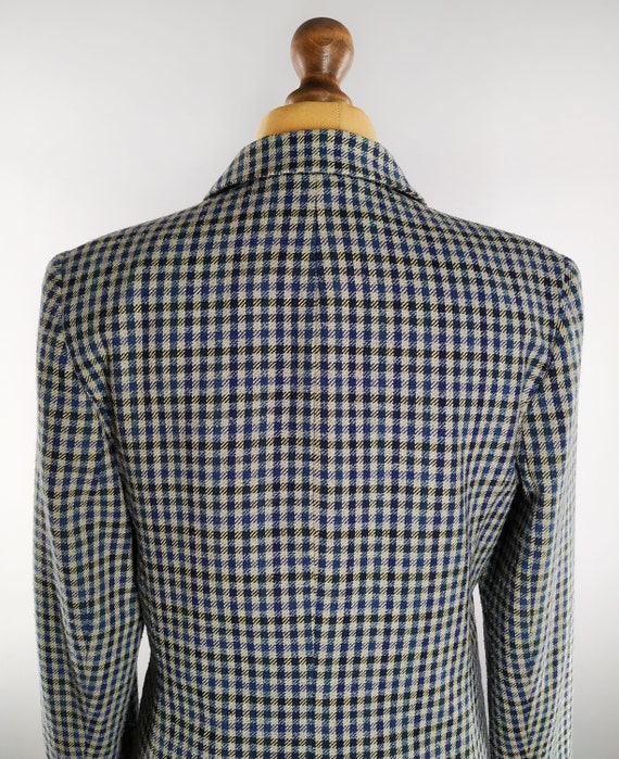 long checkered blazer