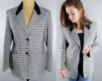 Vintage klassischer Hahnentritt-Blazer