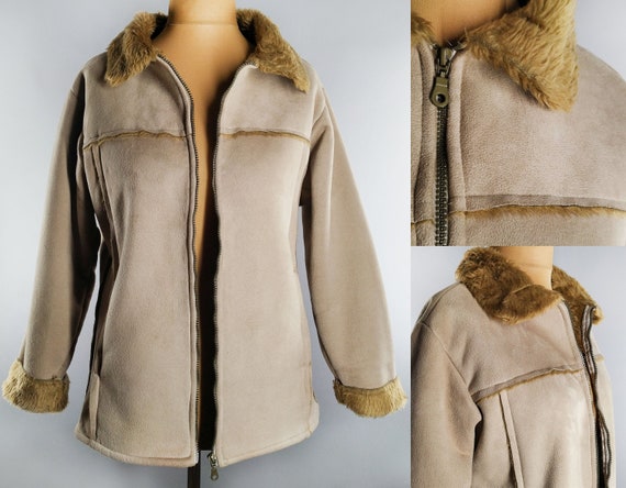 Vintage faux shearling jacket - image 1