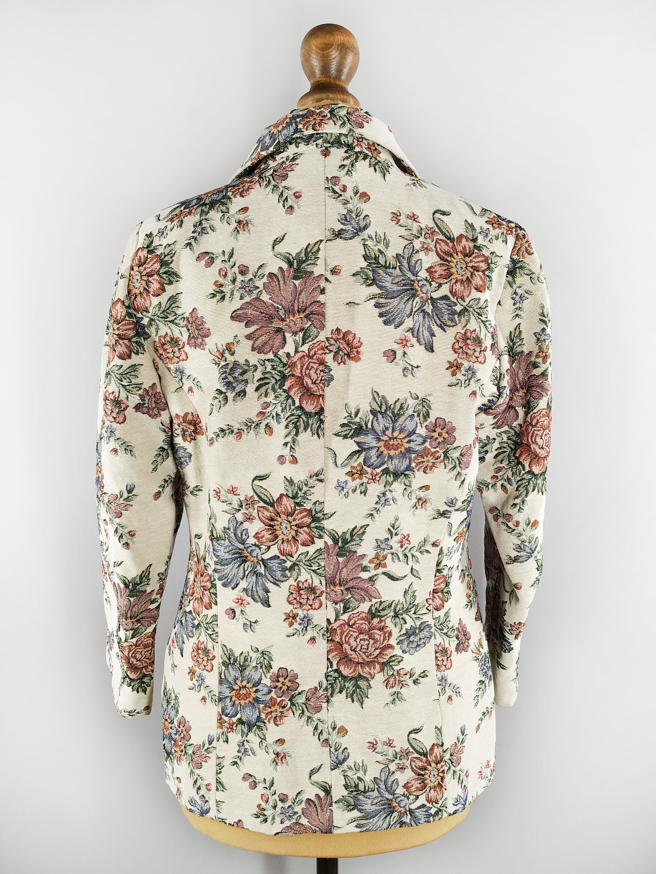Vintage Tapestry Blazer in Floral Print - Etsy