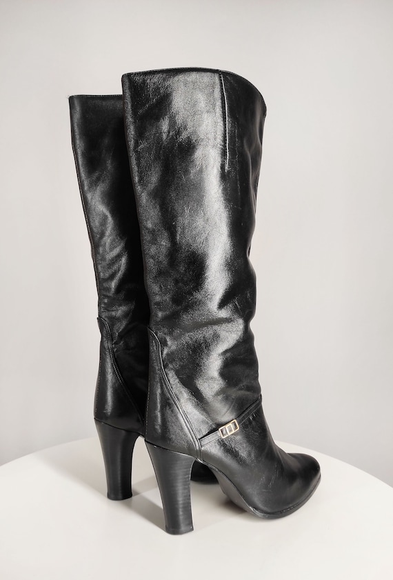 shriver hi women's vintage leather heeled boots