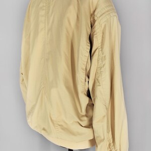 Vintage men's bomber jacket, yellow oversized jacket image 6