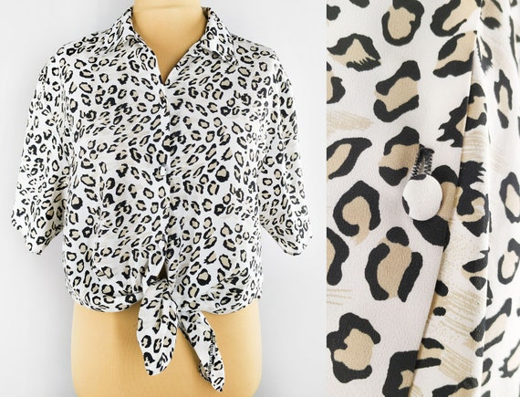Chemisier imprime leopard chemise surdimensionnee a imprime animal chemisier a manches courtes pour femme Etsy France