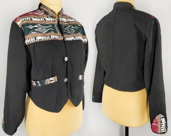 Ethnic vintage jacket, boho tapestry jacket
