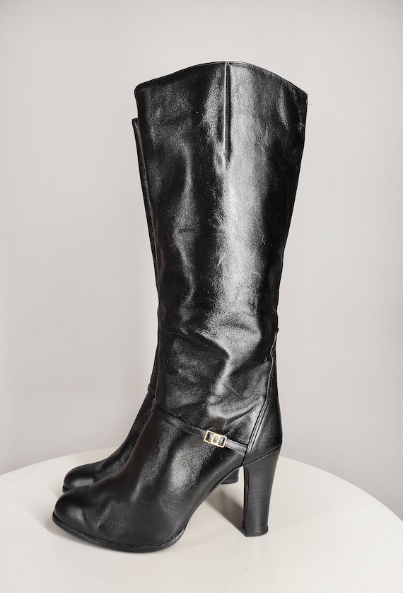 shriver hi women's vintage leather heeled boots