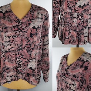 Chic vintage blouse in paisley pattern from the 90s