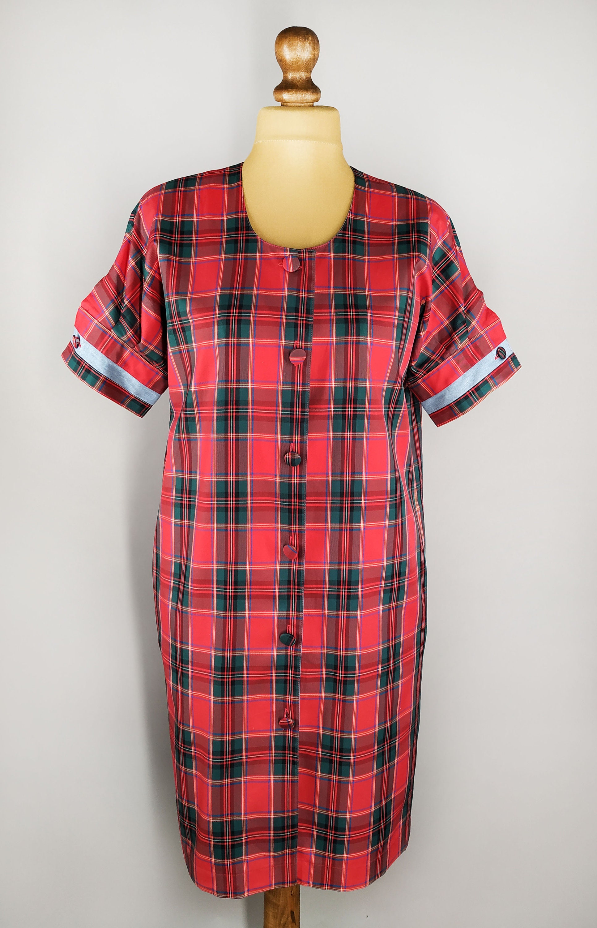 ladies red tartan dress Vineyard Vines Women's Plaid Ruffle Dress - Red Velvet