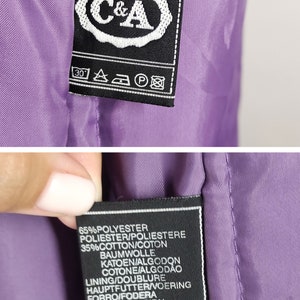 Vintage women's trench coat with belt, bright double breasted coat, long belted 90s coat image 10