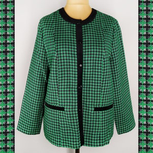 Blazer oversized vintage, jaqueta feminina longa xadrez