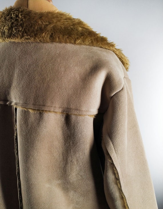 Vintage faux shearling jacket - image 7