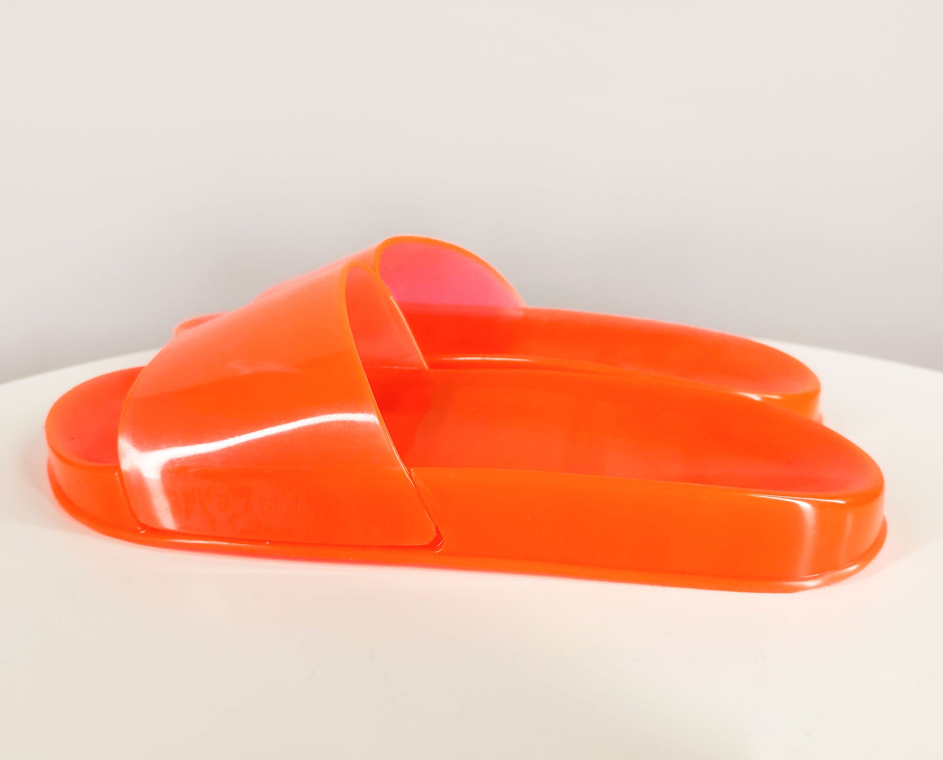 Vintage Neon Jelly Shoes Juju Jelly Bright Orange Jellies Y2K